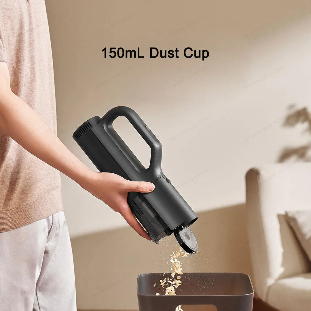 Xiaomi MIJIA Car Vacuum Cleaner – 21kPa Suction, 2400mAh Battery, Type-C Fast Charge, 150ml Dust Cup