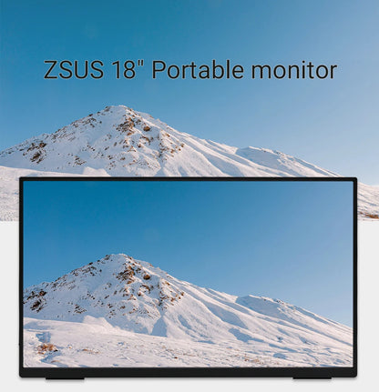 ZSUS 18-Inch 1080P 100Hz 100%sRGB Portable Monitor 16:9 HDR 350cd /M² For XBox PS4 / 5 Switch Cell Phone PC Loptop Extension