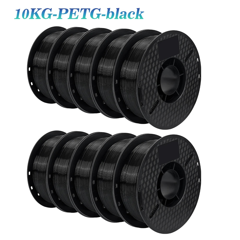 KINGROON 3D Printer Filament – 10 Rolls 1.75mm PLA / PETG, 1KG Each, Mix Colors, 22LBS Total