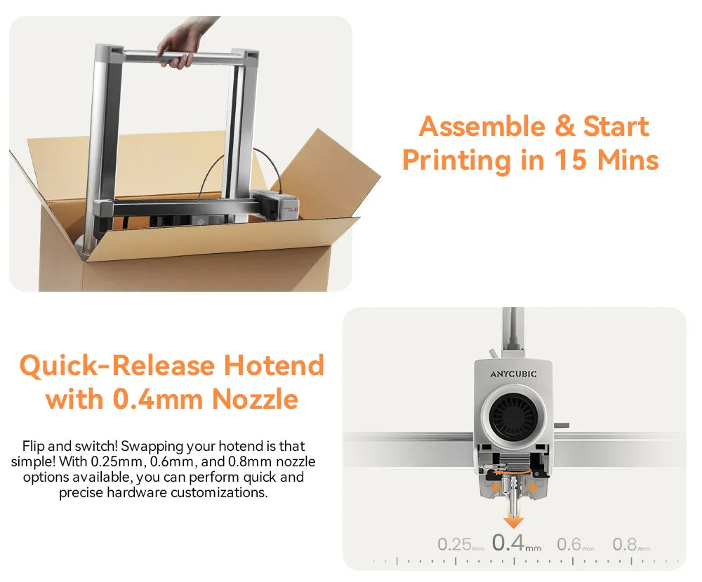 ANYCUBIC Kobra 4 Combo 3D Printer – 8-Color, 600mm/s, ACE 2 Pro