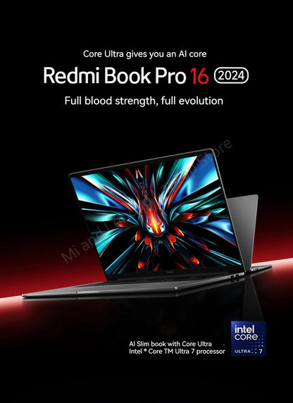 Xiaomi Redmi Book Pro 16 2024 – Intel Core Ultra 5 125H / Ultra 7 155H, 32GB DDR5, 1TB SSD, 3.1K 165Hz, Intel ARC Graphics