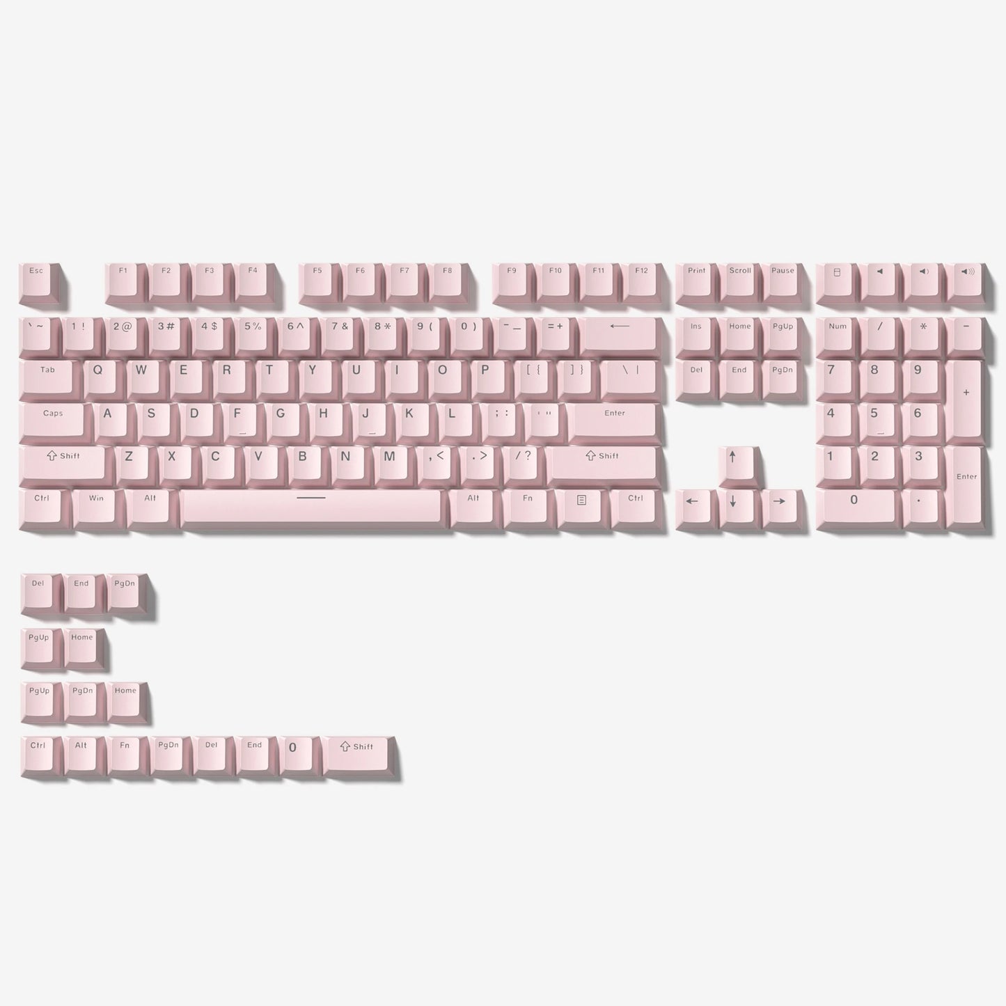 140-Key Cherry Profile Shine-Through RGB PBT Double Shot Keycaps for Cherry/Gateron MX Switches