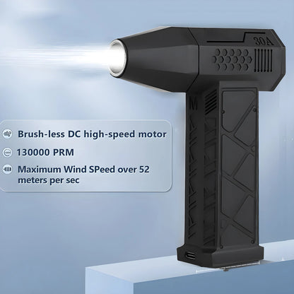 BESY S16 Electric Air Duster – 130,000RPM Brushless Motor, Handheld Turbo Fan for PC, Keyboard, Car