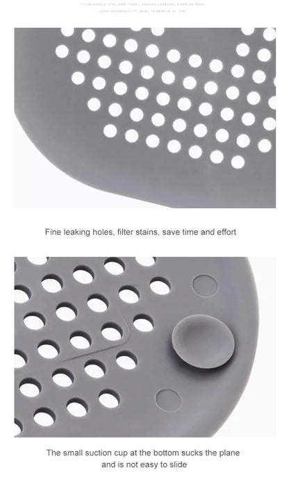 Silicone Sink & Drain Hair Catcher | Shower & Bathtub Filter Screen