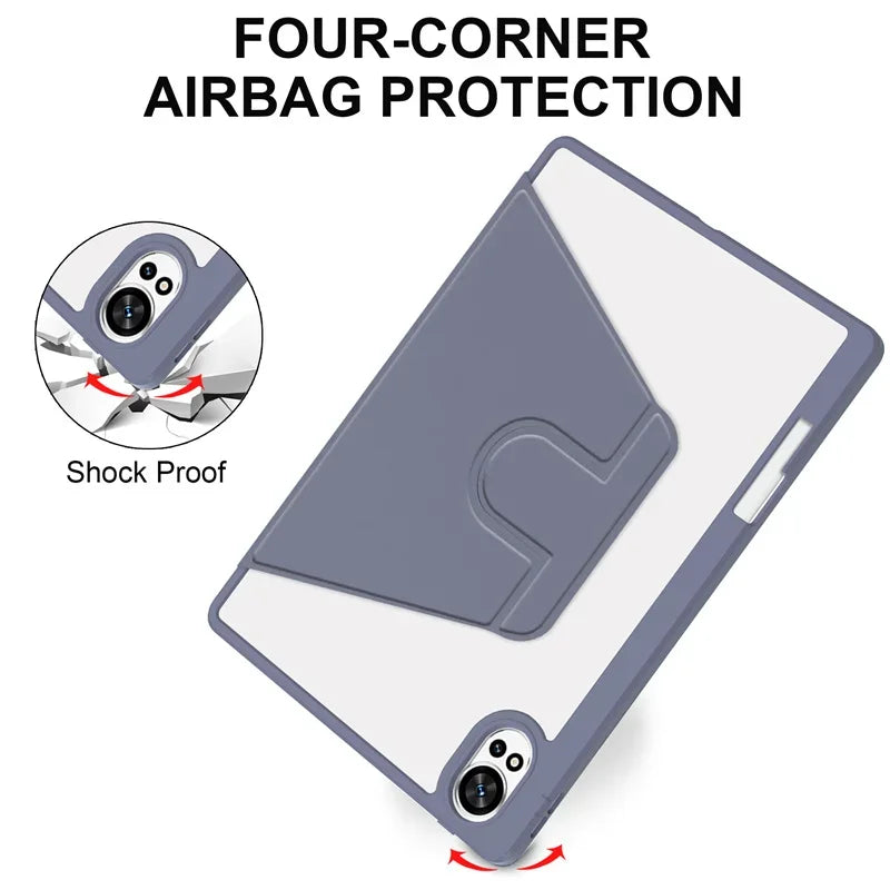 360° Rotating Acrylic Stand Case with Pencil Holder for Huawei MatePad 12x / MatePad Air 12 2024