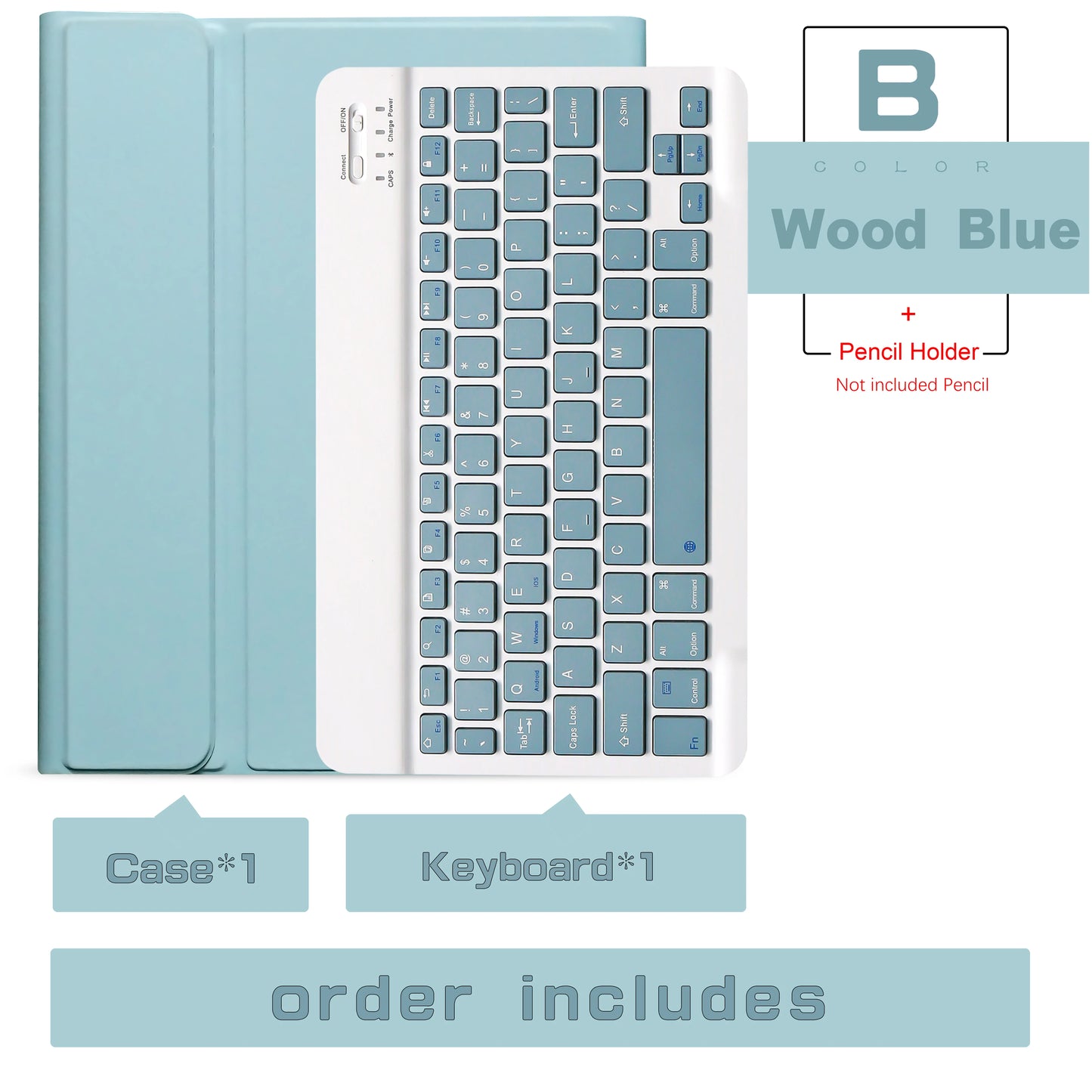 Wireless Magic Keyboard & Mouse Case for iPad Pro 11/13, Air 11/13, iPad 7-10 Gen – Bluetooth, Touchpad