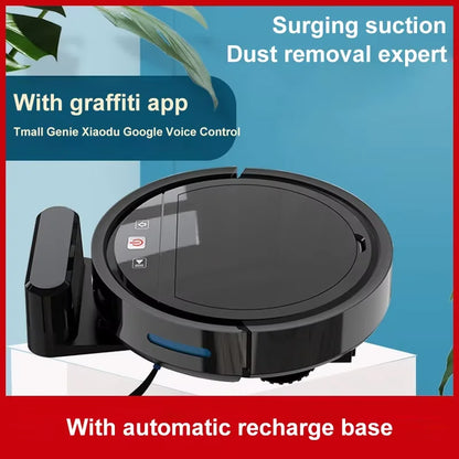 Smart Robot Vacuum Cleaner – Auto-Recharge, APP Control, Sweeping | White & Black | EU/US/UK/AU
