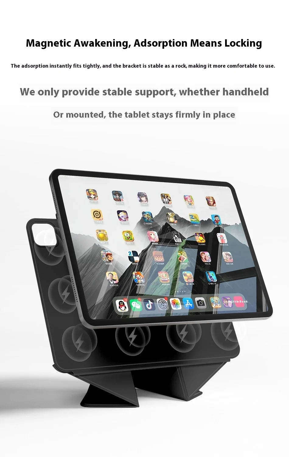 Smart Folio iPad Case | Magnetic | iPad 10th–11th, Air 11/13, Pro 11/12.9/13, Mini 6/7 | 4 Colors