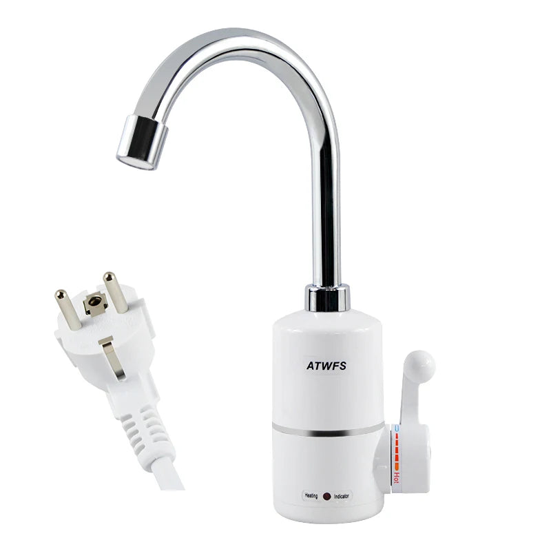 ATWFS Tankless Electric Water Heater 3000W | Instant Hot Water Tap | 220V
