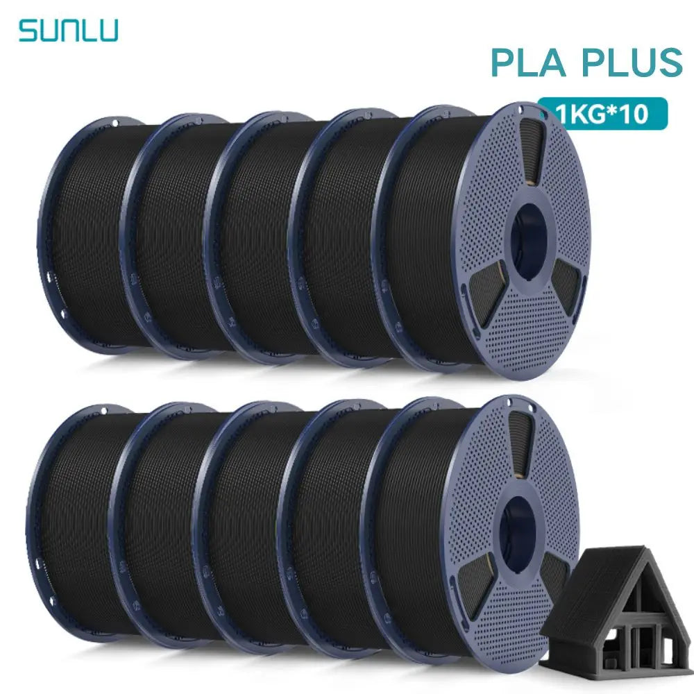 SUNLU 3D Printer Filament – 10 Rolls 1.75mm PLA / PETG / PLA+, 1KG Each, EU & US Warehouse