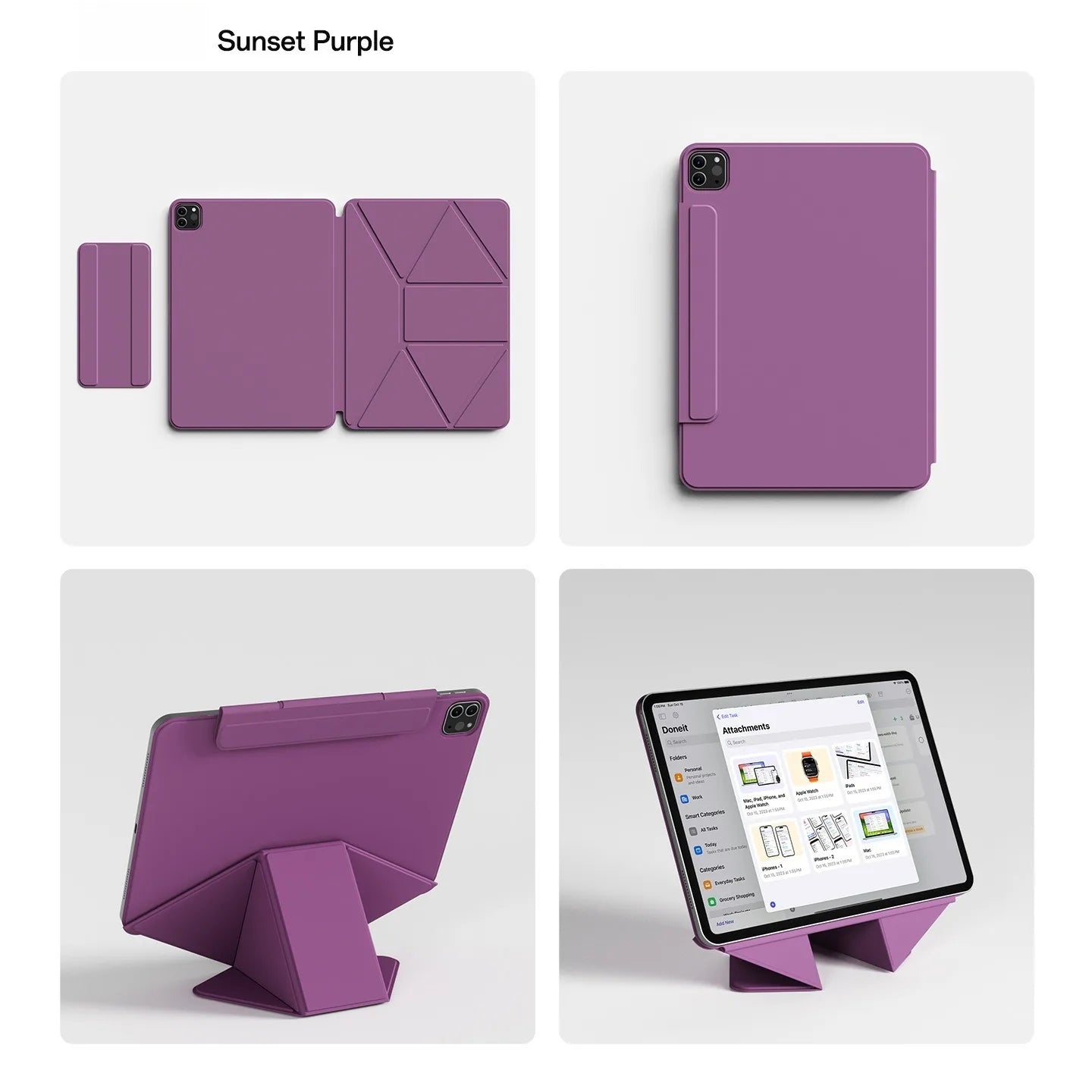 ZOYU Magnetic iPad Case with Height Bracket – iPad Pro 11/12.9, Air 4/5, Mini 6/7