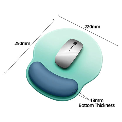 Gradient Mouse Pad with Wrist Rest – Soft Gaming Mousepad for PC & Laptop, Pink/Black/Blue