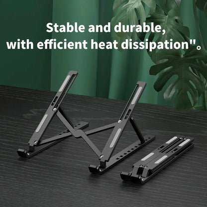 Adjustable Foldable Laptop Stand 7-Level – Portable ABS Holder for MacBook, iPad, Lenovo, Tablet