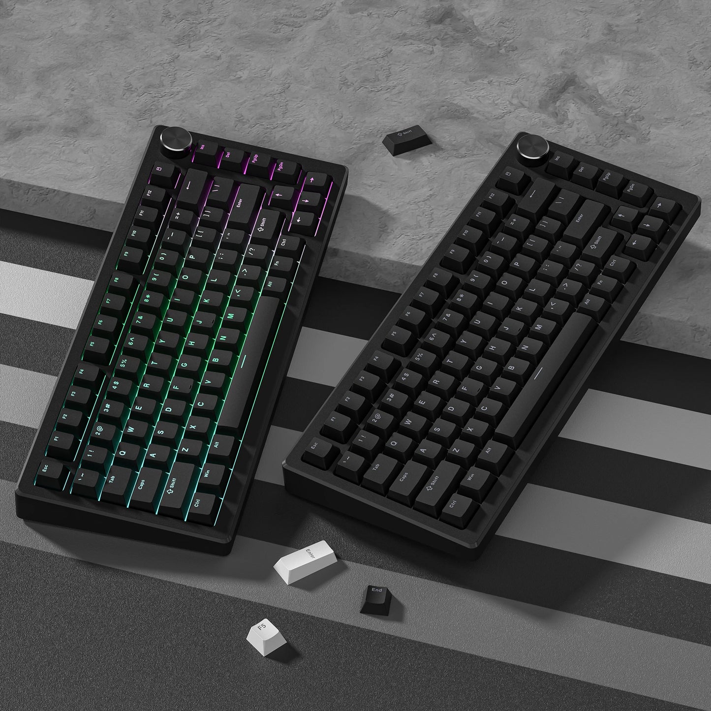140-Key Cherry Profile Shine-Through RGB PBT Double Shot Keycaps for Cherry/Gateron MX Switches