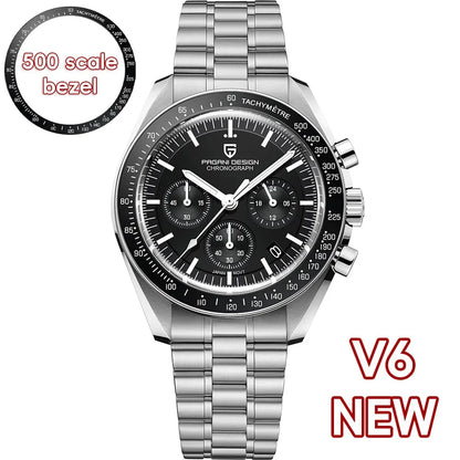 PAGANI DESIGN 1701 V5 Men's Luxury Quartz Chronograph Watch – AR Sapphire Glass, 100M Waterproof