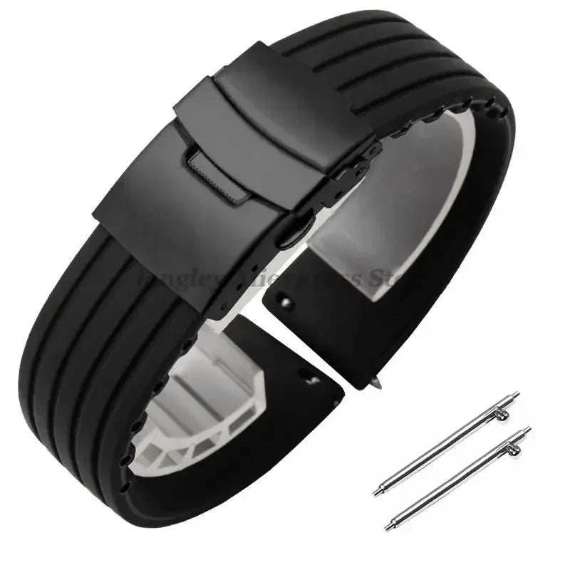 Quick Release Silicone Watch Strap 18–24mm – For Huawei, Seiko, Omega, Fossil & More