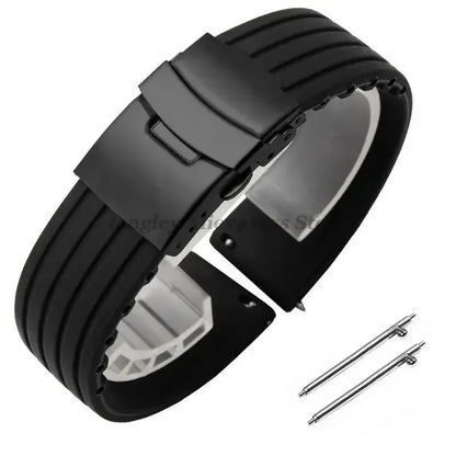 Quick Release Silicone Watch Strap 18–24mm – For Huawei, Seiko, Omega, Fossil & More