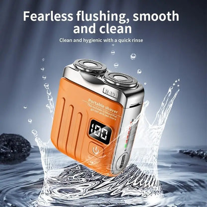Portable Electric Shaver R-19 – 9000 RPM, Magnetic Blades, Wet & Dry, 180-Day Battery, LED Display