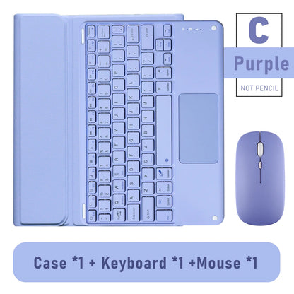Wireless Magic Keyboard & Mouse Case for iPad Pro 11/13, Air 11/13, iPad 7-10 Gen – Bluetooth, Touchpad