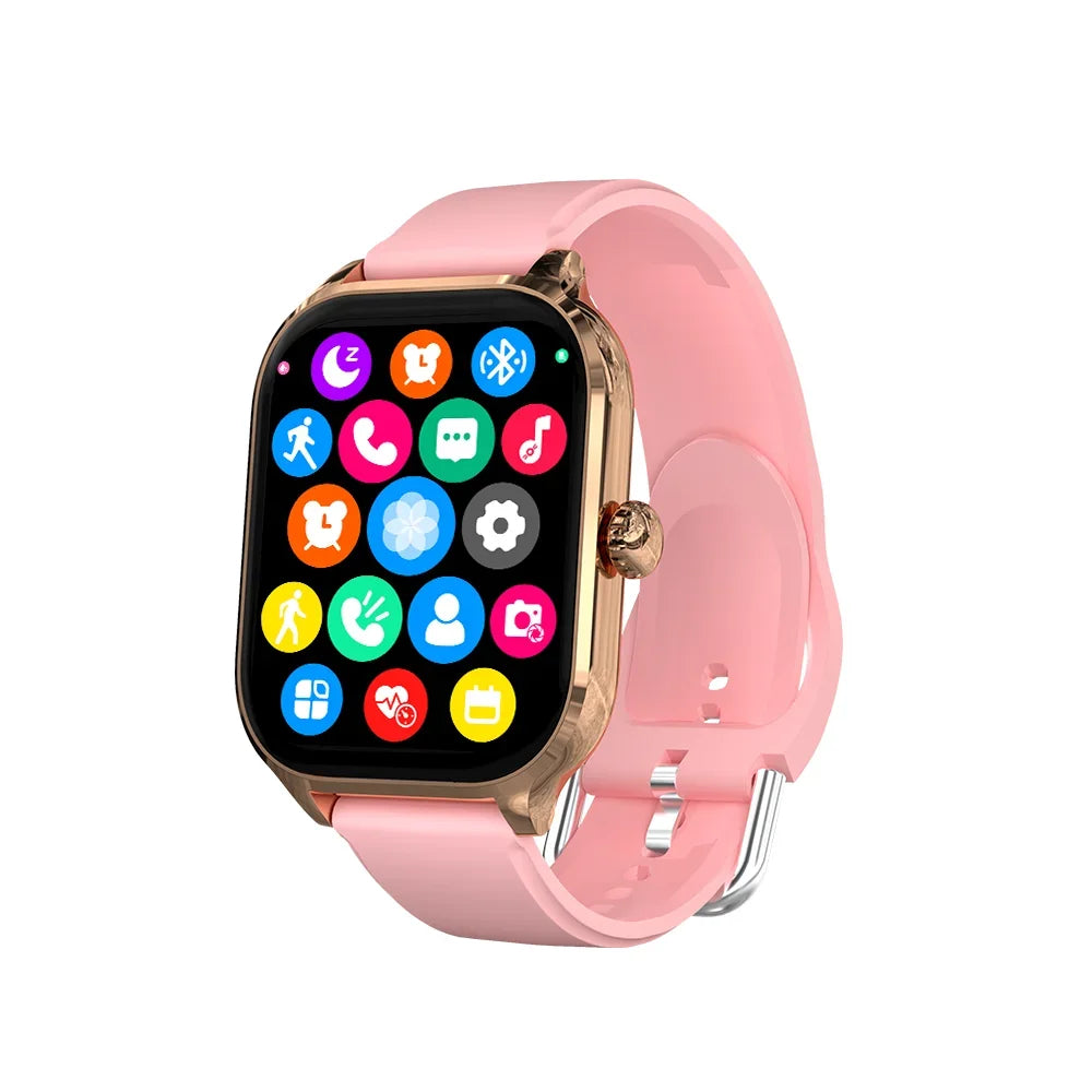 R.E.D. Shopping smart watch with 2.01-inch HD full touch screen, Bluetooth calling, and sports tracking features