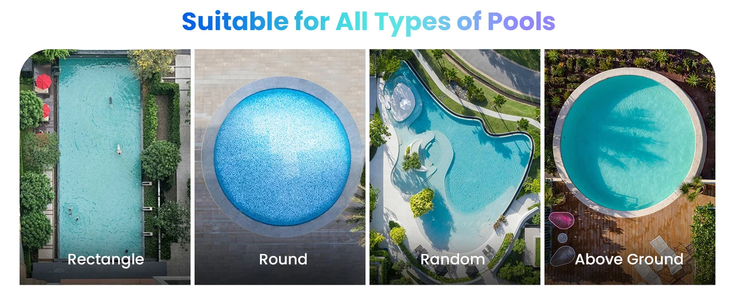Cordless Robotic Pool Cleaner | 4 Motors, Wall & Waterline Cleaning, 300min Battery, Inground Pools