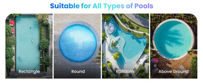 Cordless Robotic Pool Cleaner | 4 Motors, Wall & Waterline Cleaning, 300min Battery, Inground Pools