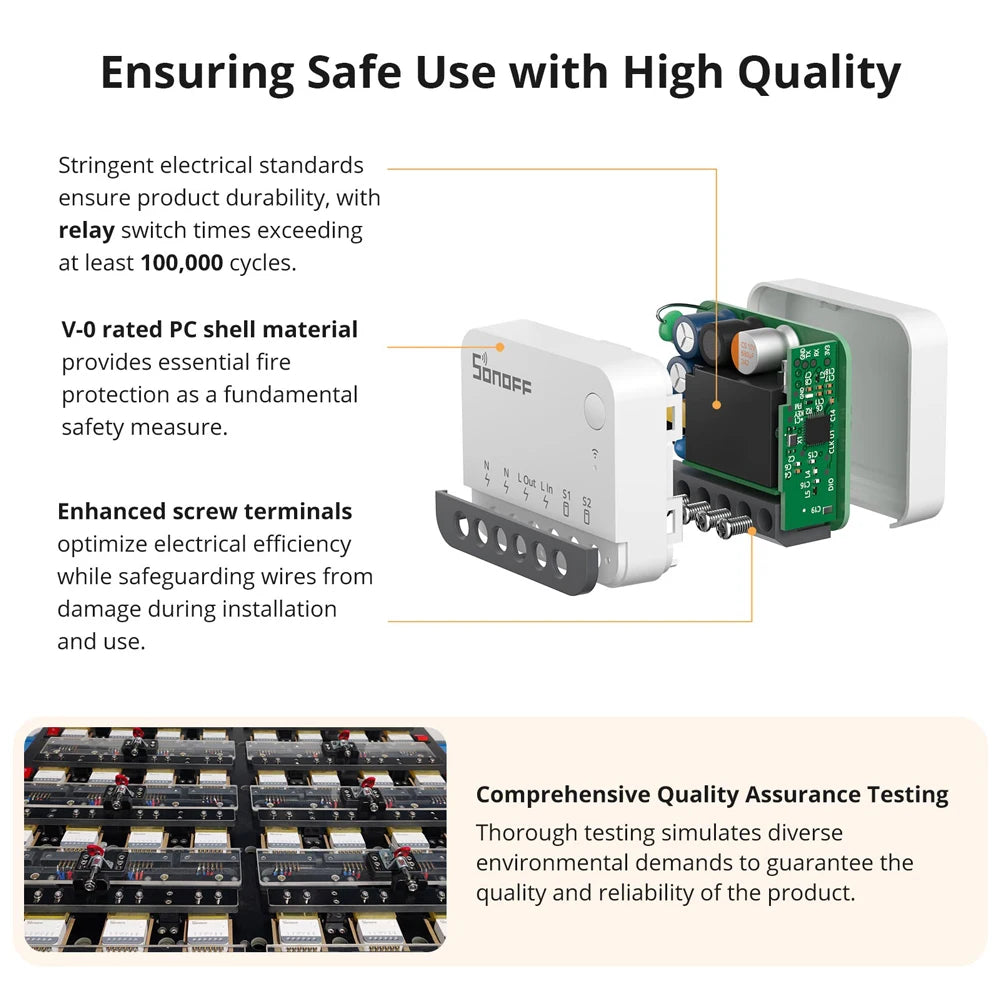 SONOFF ZBMINIR2 Extreme Zigbee Smart Switch – Detach Relay, eWeLink, ZBBridge-U, 2400W