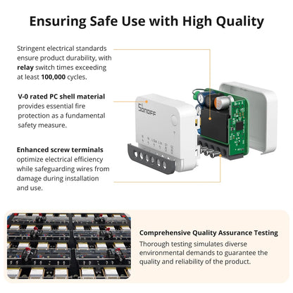 SONOFF ZBMINIR2 Extreme Zigbee Smart Switch – Detach Relay, eWeLink, ZBBridge-U, 2400W
