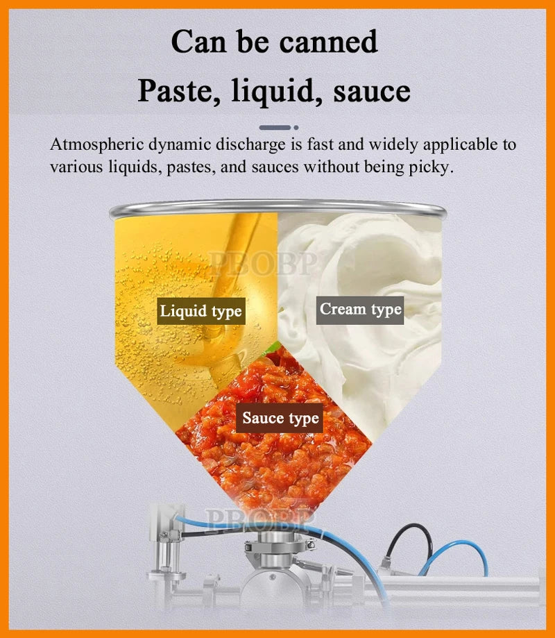 Pneumatic Paste & Liquid Filling Machine – Adjustable Cream Filler with 30L Hopper