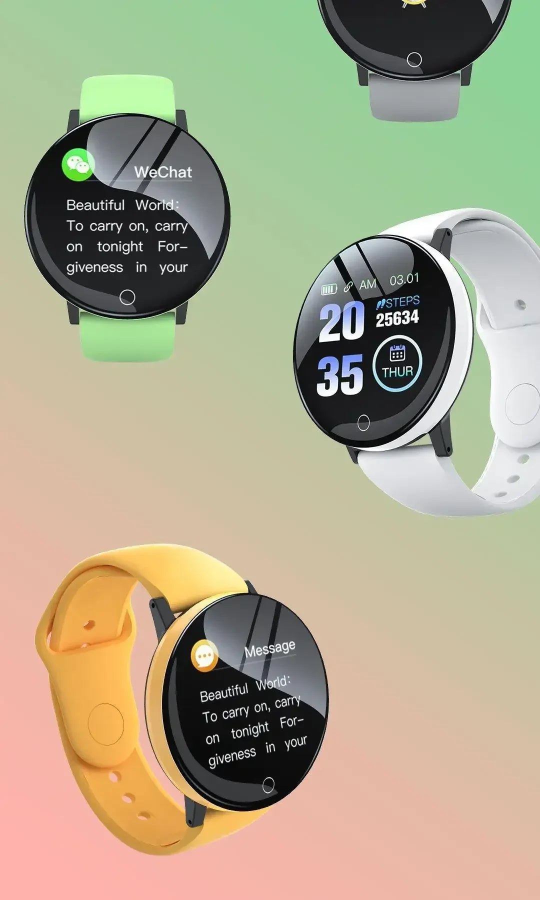 R.E.D. Shopping D18 smartwatch with circular color screen, multiple sport modes, call and music control, wearable electronics