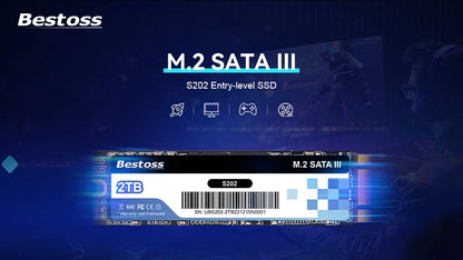 Bestoss M.2 SATA SSD 2280 | 530MB/s | 120GB–1TB | Internal Drive for Laptop & Desktop