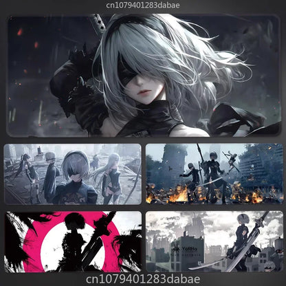NieR: Automata Leather Gaming Mouse Pad — Waterproof Desk Mat, E-Sports