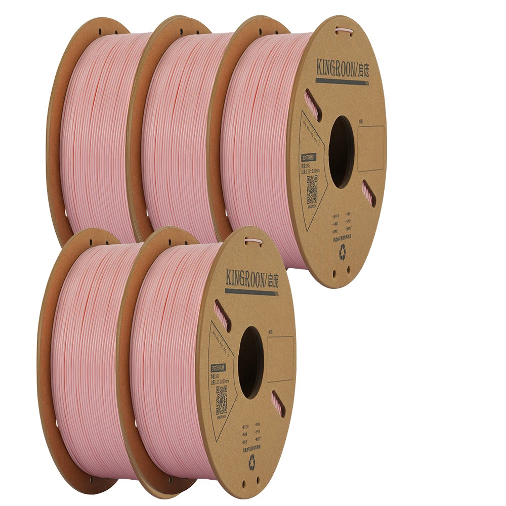 KINGROON PLA Filament 1.75mm – 5 or 10 Rolls, Mixed Colors, No Bubble