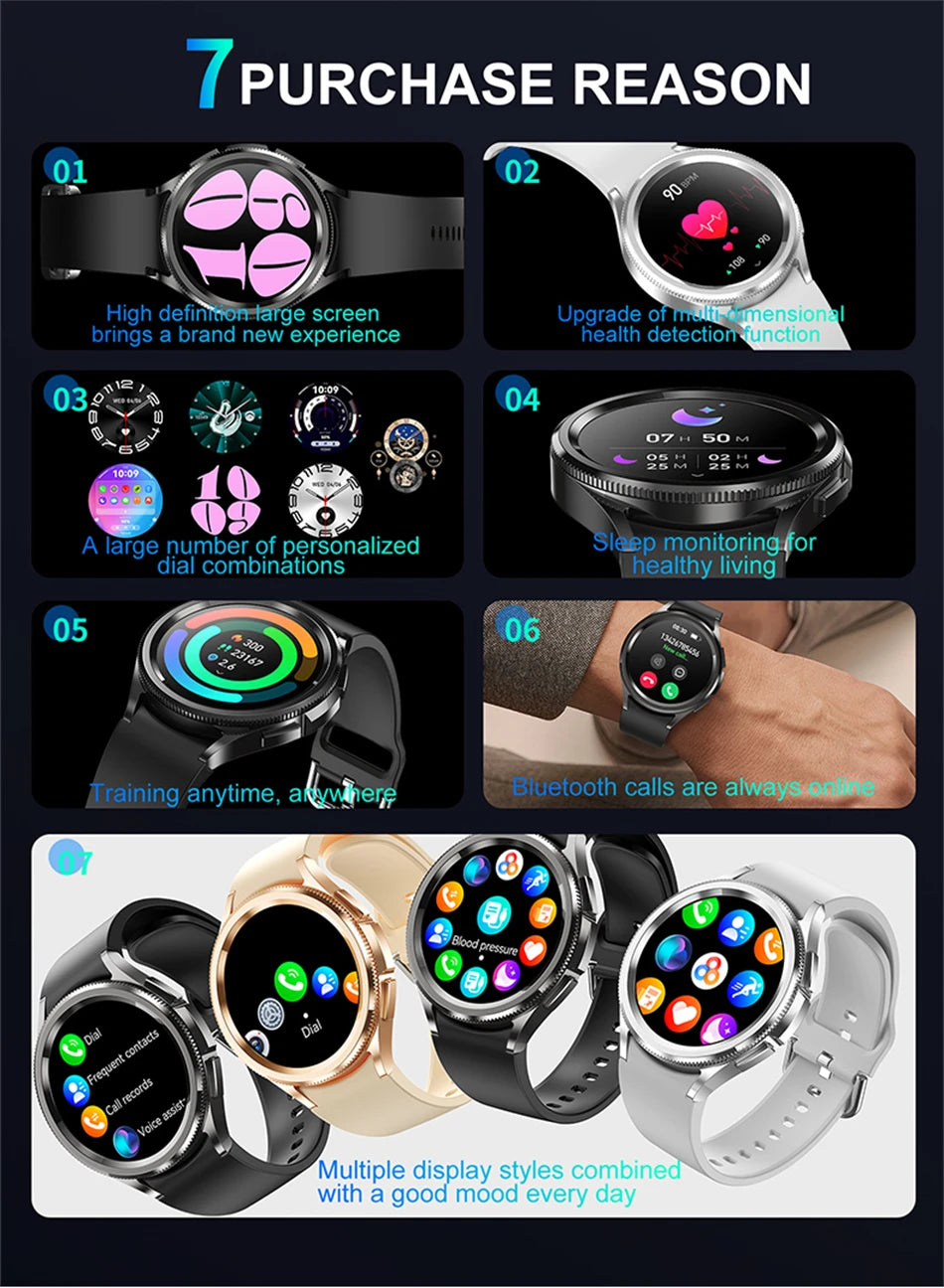 2025 Smart Watch 6 – AMOLED HD Screen, 100+ Sport Modes, IP68 Waterproof, Android & iOS