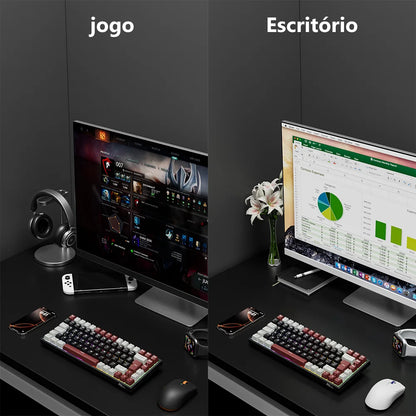 RK Royal Kludge RK84 Wireless Mechanical Keyboard – 84 Key, Hot-Swap, BT5.0/2.4G/USB-C, RGB