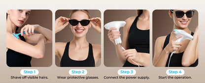JOOYEE IPL Hair Removal Device – 999,900 Flashes, 9 Levels, HR/SC/RA Modes, Painless At-Home Laser Epilator for Women