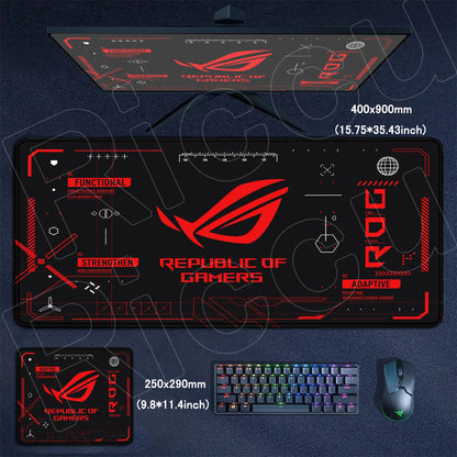 Riccu XXL Anime Gaming Mouse Pad — HD Print, Stitched Edges, Multiple Sizes