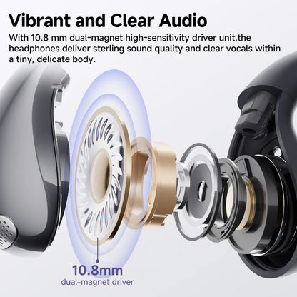 QCY Crossky C30 Ear Clip Bluetooth 5.4 Earphones – Open Ear Sports TWS, Dual-Connection