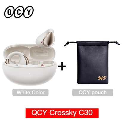 QCY Crossky C30 Ear Clip Bluetooth 5.4 Earphones – Open Ear Sports TWS, Dual-Connection