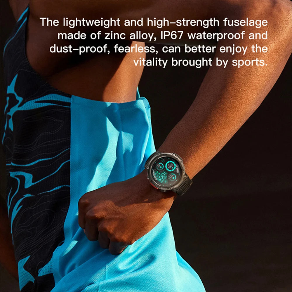 Imosi Outdoor Smart Watch with Flashlight – Sport Fitness Tracker, Blood Pressure, IP67