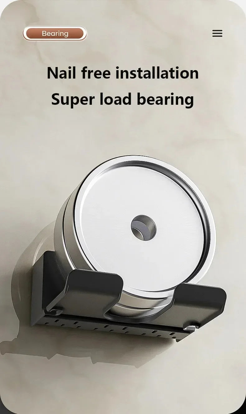 Wall-Mount Hair Dryer Holder with Suction Cup – No Drilling