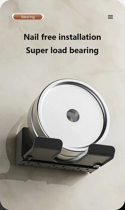 Wall-Mount Hair Dryer Holder with Suction Cup – No Drilling