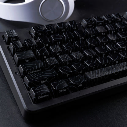 XVX Topographic Keycaps 118 Keys – OEM Profile, Shine-Through, IMD-Tech, Side Print