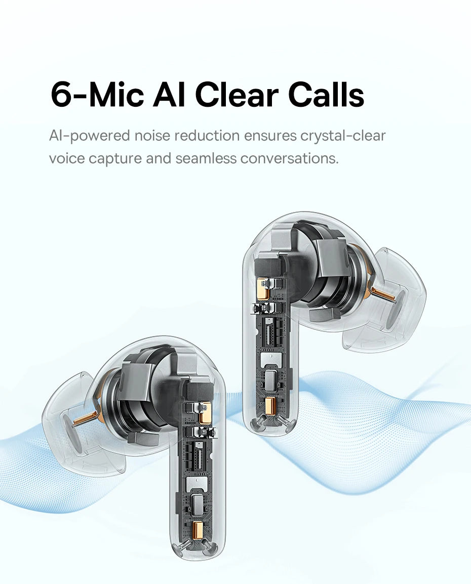 Baseus EP10 Pro ANC TWS Earbuds – 50dB, LDAC, Bluetooth 6.0, 6 Mics, Hi-Res, IP55