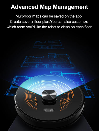 ABIR K30 Robot Vacuum Cleaner – Auto-Empty Dock, UV Spot Cleaning, 6500Pa, Multi-Floor Map