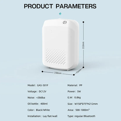 Smart Aroma Diffuser – 500m³ Coverage, Bluetooth & WiFi, Essential Oil Fragrance Diffuser for Hotels & Home