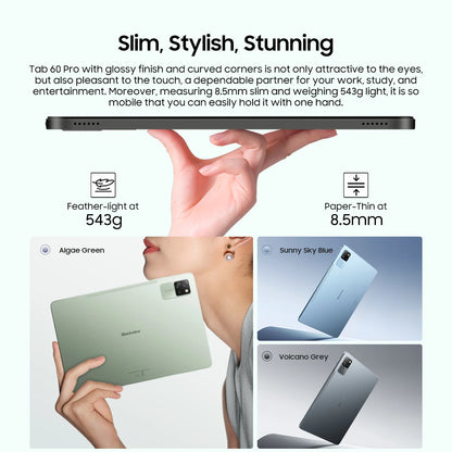 Blackview Tab 60 Pro Tablet – 10.1" HD+ IPS, Android 14, 8GB RAM, 128GB, 7700mAh, Widevine L1