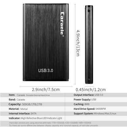 Portable USB 3.0 External Hard Drive 500GB–16TB | Red / Black / Silver / Blue