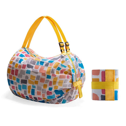 Foldable Nylon Shopping Bag with Handle – Large Capacity
