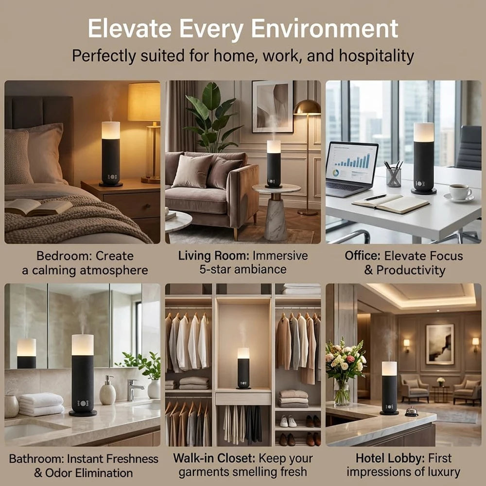 NAMSTE 120ml Tower Scent Diffuser | Bluetooth Control | Electric Fragrance Machine | Home & Hotel | EU Plug